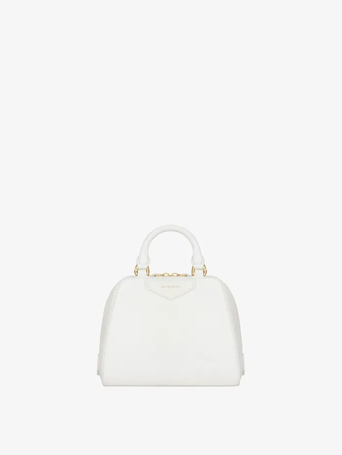 Givenchy Nano Antigona Cube Bag In Leather Ivory Women Crossbody Bags