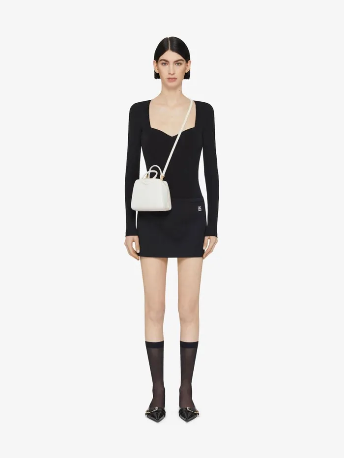 Givenchy Nano Antigona Cube Bag In Leather Ivory Women Crossbody Bags Givenchy Nano Antigona Cube Bag In Leather Ivory Women Crossbody Bags