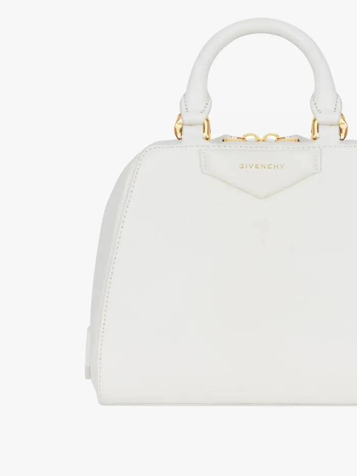 Givenchy Nano Antigona Cube Bag In Leather Ivory Women Crossbody Bags Givenchy Nano Antigona Cube Bag In Leather Ivory Women Crossbody Bags