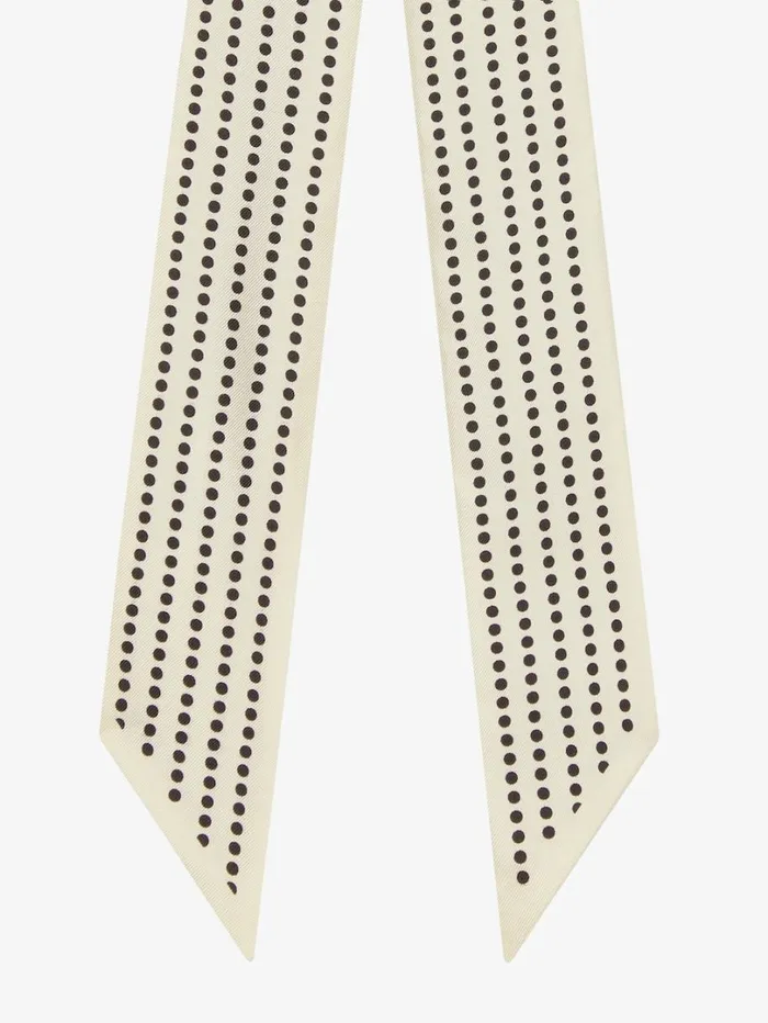 Givenchy Polka Dots Bandeau In Silk Ivoryblack Women Scarves Givenchy Polka Dots Bandeau In Silk Ivoryblack Women Scarves