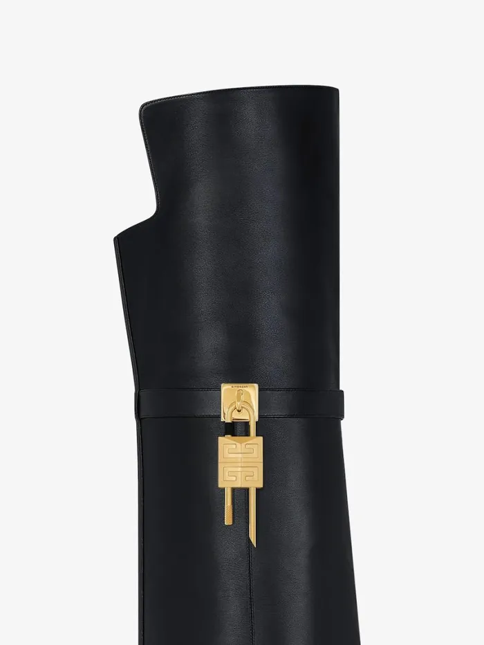 Givenchy Shark Lock Stiletto Overtheknee Boots In Leather Black Women Shark Lock Givenchy Shark Lock Stiletto Overtheknee Boots In Leather Black Women Shark Lock