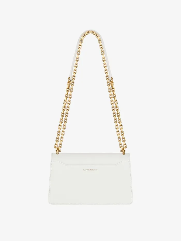Givenchy Small 4G Bag In Leather With Chain Ivory Women Crossbody Bags Givenchy Small 4G Bag In Leather With Chain Ivory Women Crossbody Bags