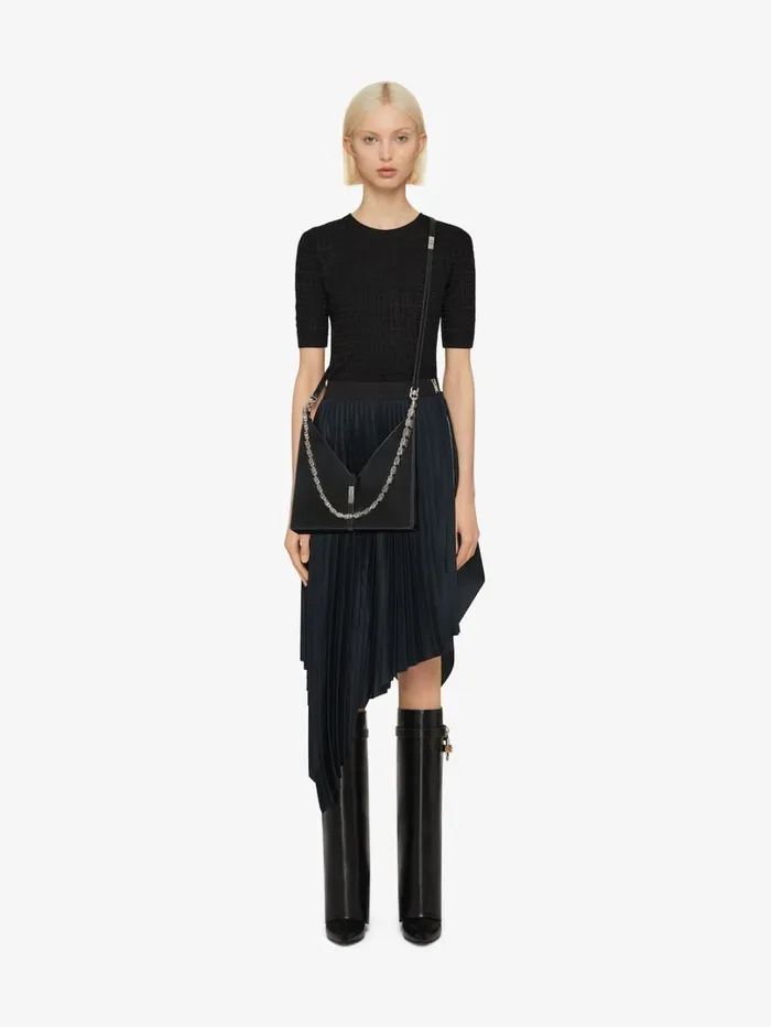Givenchy Small Cut Out Bag In Box Leather With Chain Black Women Crossbody Bags Givenchy Small Cut Out Bag In Box Leather With Chain Black Women Crossbody Bags