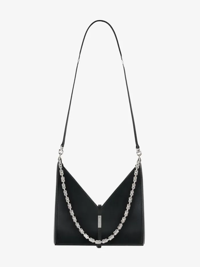 Givenchy Small Cut Out Bag In Box Leather With Chain Black Women Crossbody Bags Givenchy Small Cut Out Bag In Box Leather With Chain Black Women Crossbody Bags