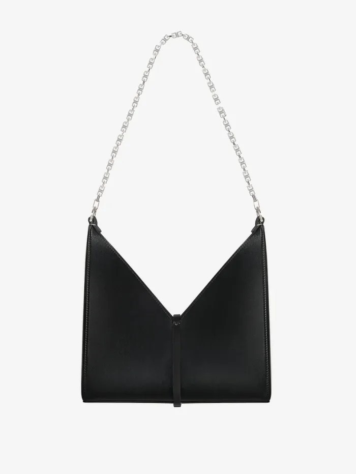 Givenchy Small Cut Out Bag In Box Leather With Chain Black Women Crossbody Bags Givenchy Small Cut Out Bag In Box Leather With Chain Black Women Crossbody Bags