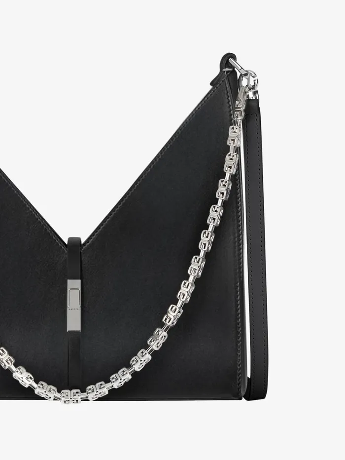 Givenchy Small Cut Out Bag In Box Leather With Chain Black Women Crossbody Bags Givenchy Small Cut Out Bag In Box Leather With Chain Black Women Crossbody Bags