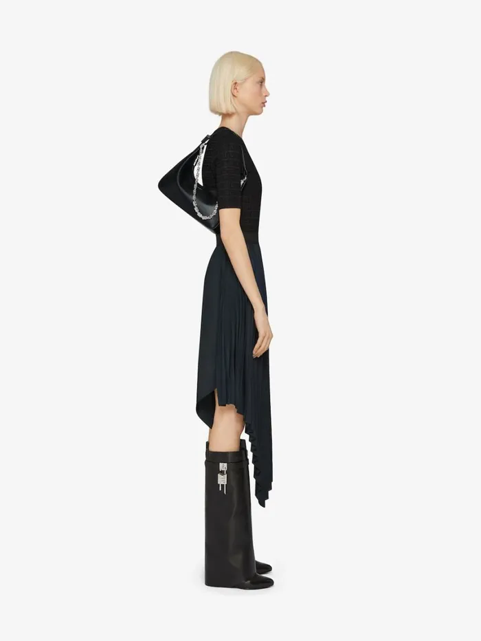 Givenchy Small Moon Cut Out Bag In Leather With Chain Black Women Shoulder Bags Givenchy Small Moon Cut Out Bag In Leather With Chain Black Women Shoulder Bags