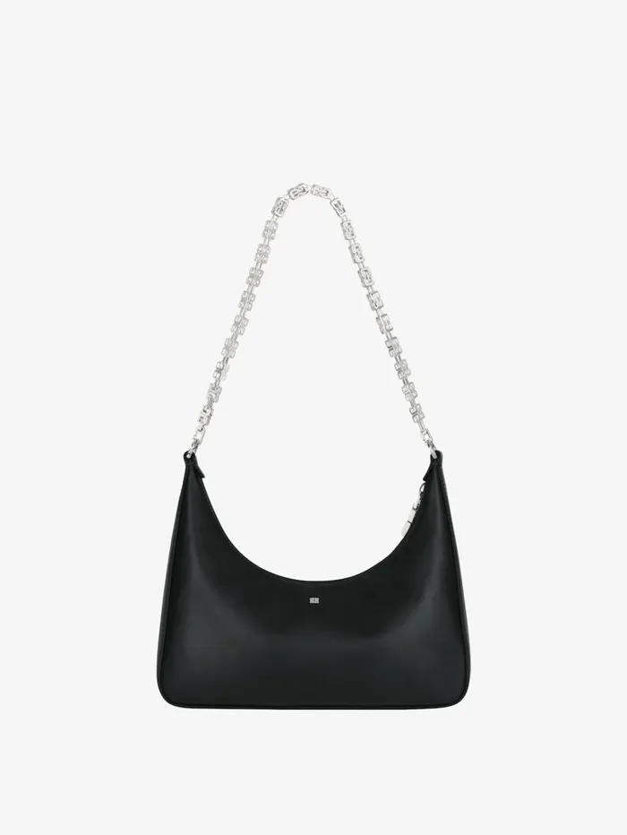 Givenchy Small Moon Cut Out Bag In Leather With Chain Black Women Shoulder Bags Givenchy Small Moon Cut Out Bag In Leather With Chain Black Women Shoulder Bags