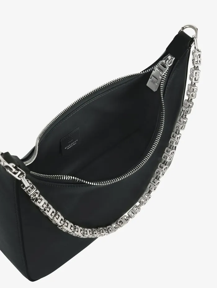 Givenchy Small Moon Cut Out Bag In Leather With Chain Black Women Shoulder Bags Givenchy Small Moon Cut Out Bag In Leather With Chain Black Women Shoulder Bags