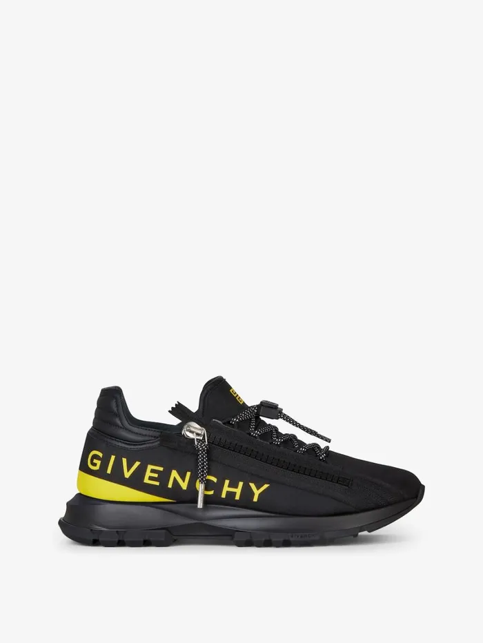 Givenchy Spectre Runner Sneakers In Synthetic Fiber With Zip Blackyellow Men Sneakers