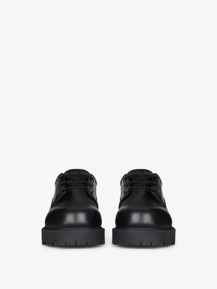 Givenchy Storm Derbies In Leather Black Men Boots and Loafers