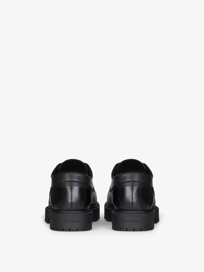 Givenchy Storm Derbies In Leather Black Men Boots and Loafers