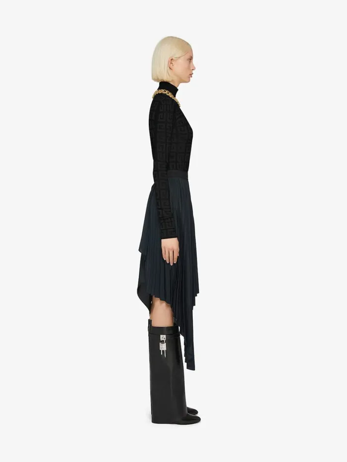 Givenchy Sweater In 4G Jacquard Black Women Knitwear
