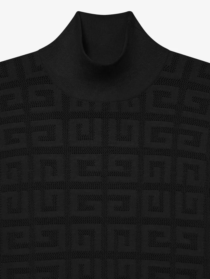 Givenchy Sweater In 4G Jacquard Black Women Knitwear