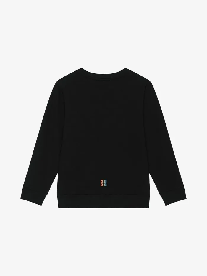 Givenchy Sweatshirt In Embroidered Fleece Black Men Boy 4 To 12 Years Givenchy Sweatshirt In Embroidered Fleece Black Men Boy 4 To 12 Years
