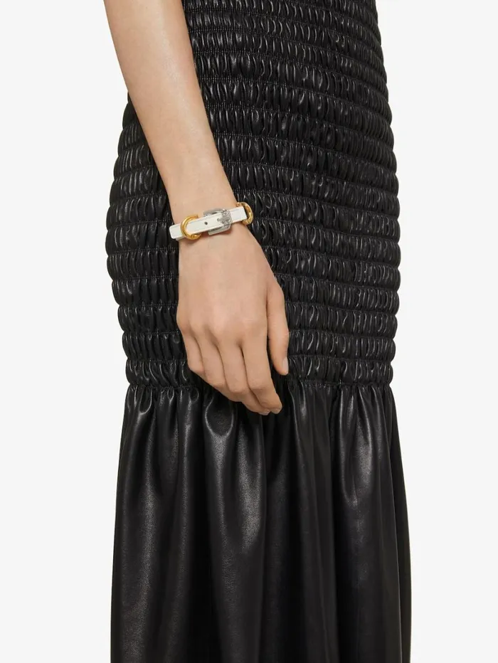 Givenchy Voyou Bracelet In Leather And Metal Ivory Women Jewelry Givenchy Voyou Bracelet In Leather And Metal Ivory Women Jewelry
