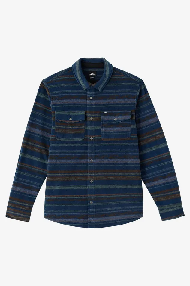 GLACIER SUPERFLEECE STANDARD FIT LONG SLEEVE SHIRT Navy Men O039NEILL Clothing