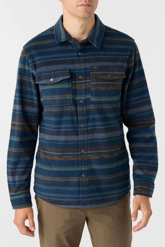 GLACIER SUPERFLEECE STANDARD FIT LONG SLEEVE SHIRT Navy Men O039NEILL Clothing