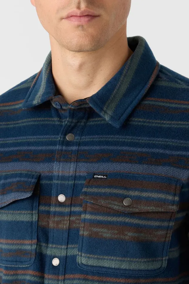 GLACIER SUPERFLEECE STANDARD FIT LONG SLEEVE SHIRT Navy Men O039NEILL Clothing