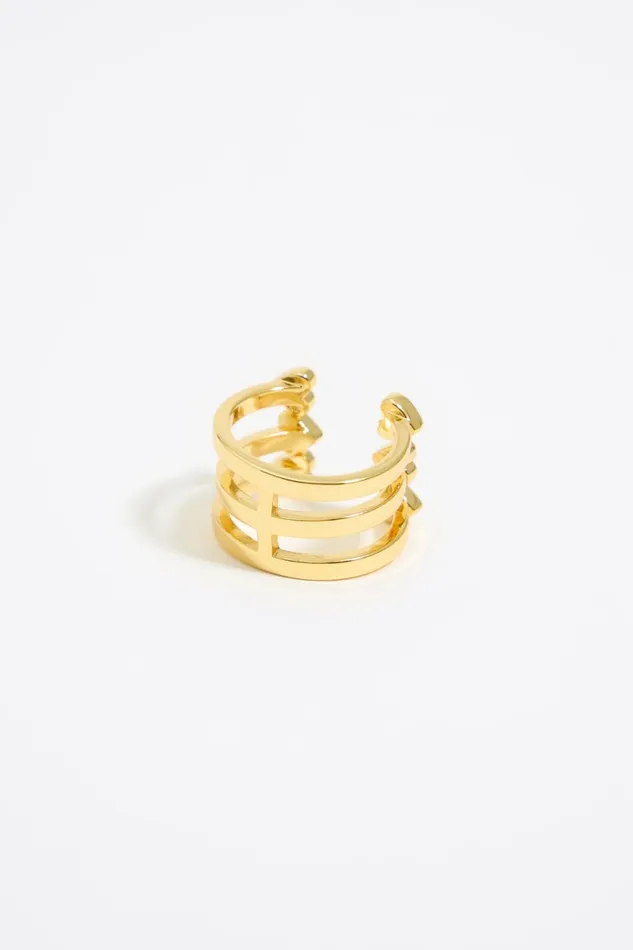 Gold Hearts Threeband Ring Gold Women Bimba Y Lola Jewelry Gold Hearts Threeband Ring Gold Women Bimba Y Lola Jewelry