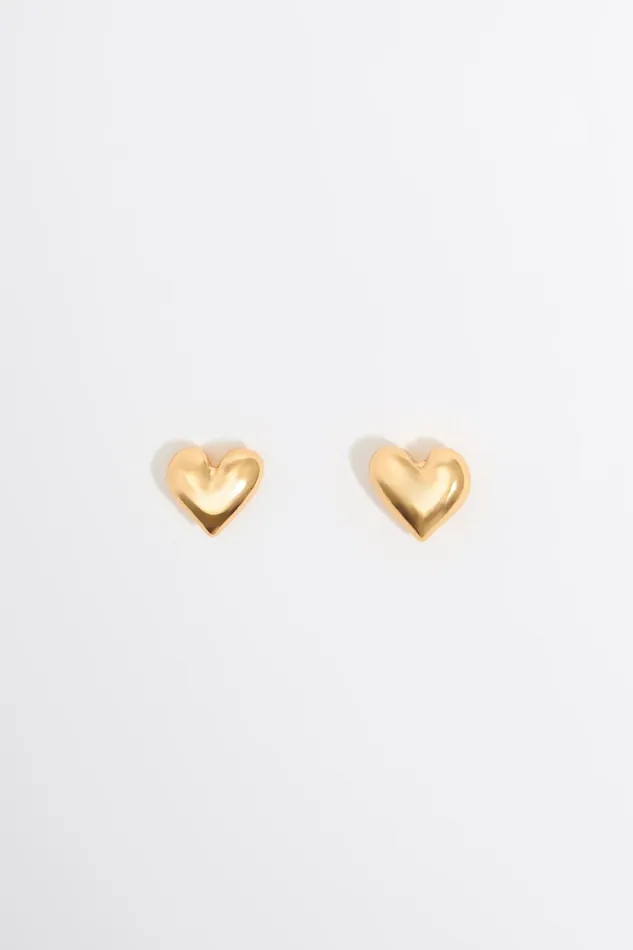 Golden Heart Earrings Gold Women Bimba Y Lola Jewelry