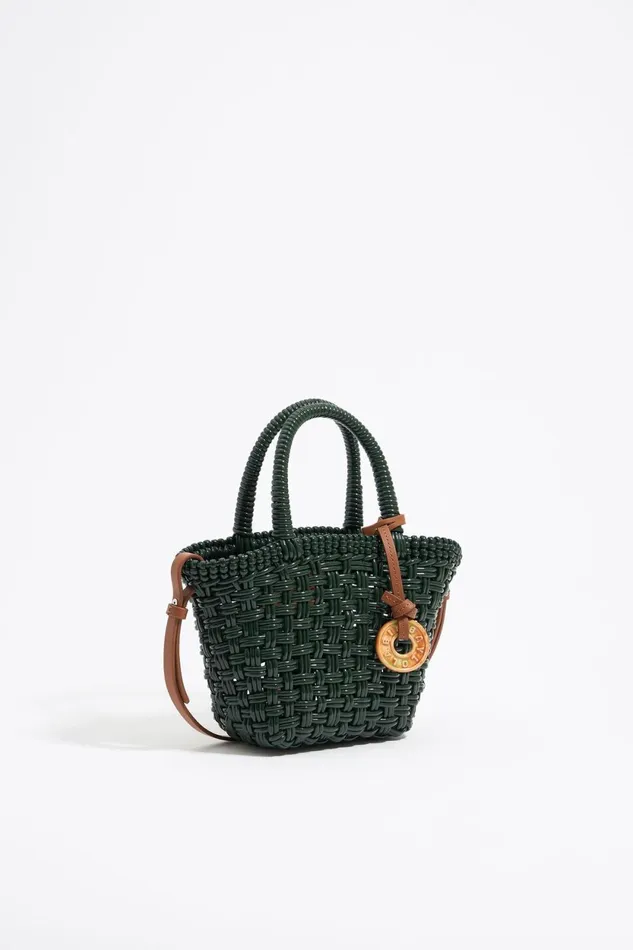 Green Plaited Shopper Bag Green Women Bimba Y Lola Crossbody Bags