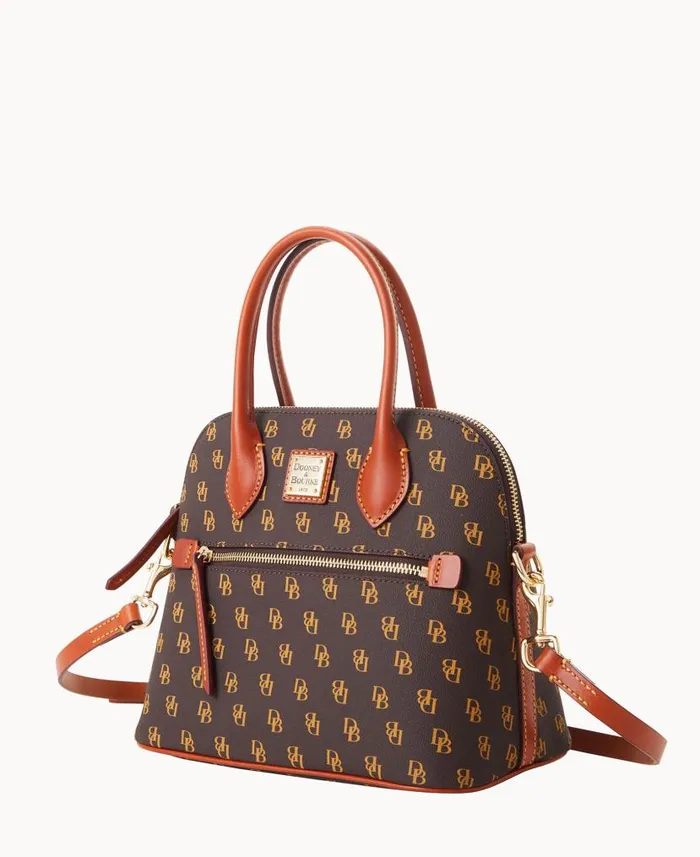 Gretta Domed Satchel Brown Tmoro Woman Dooney and Bourke Satchels Gretta Domed Satchel Brown Tmoro Woman Dooney and Bourke Satchels
