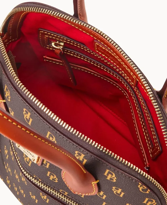 Gretta Domed Satchel Brown Tmoro Woman Dooney and Bourke Satchels Gretta Domed Satchel Brown Tmoro Woman Dooney and Bourke Satchels