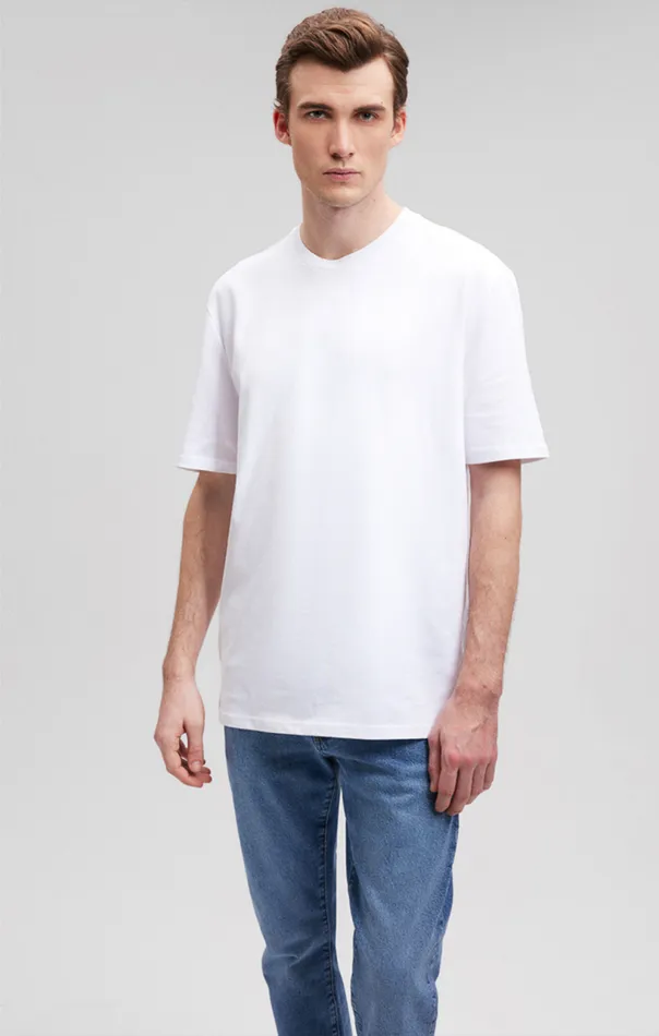 Heavy Weight TShirt In White Men Mavi Jeans TShirts