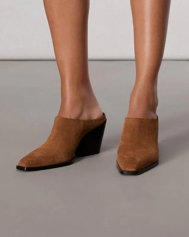 Heels Women Rag and Bone Joni Suede Mule Brownwood Suede