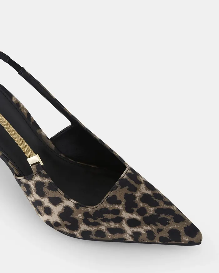 INIGO LEOPARD SATIN Pumps Women Stilettos NOVO Shoes