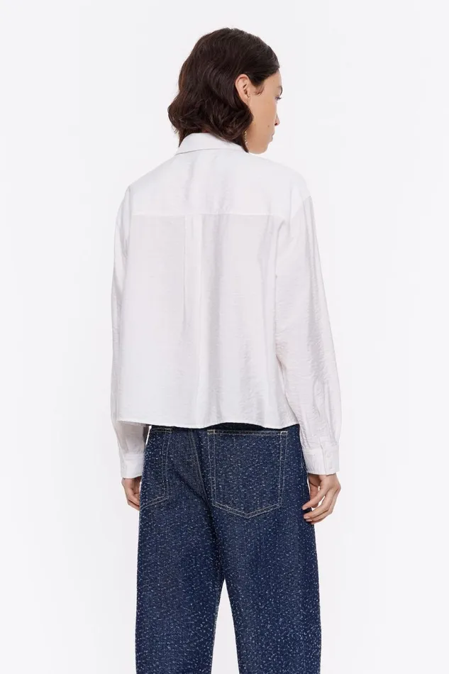 Ivory Boxy Shirt Ivory Women Bimba Y Lola Shirts Ivory Boxy Shirt Ivory Women Bimba Y Lola Shirts