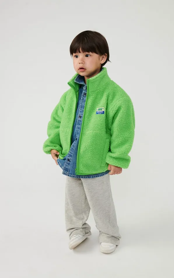 Jacket Hoktown Melange Fluorescent Green Kids American Vintage Jackets and Coats