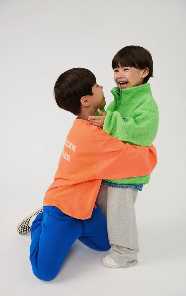Jacket Hoktown Melange Fluorescent Green Kids American Vintage Jackets and Coats Jacket Hoktown Melange Fluorescent Green Kids American Vintage Jackets and Coats