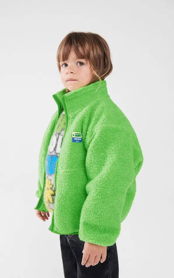 Jacket Hoktown Melange Fluorescent Green Kids American Vintage Jackets and Coats Jacket Hoktown Melange Fluorescent Green Kids American Vintage Jackets and Coats