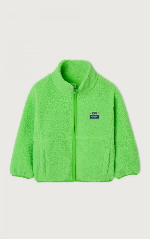 Jacket Hoktown Melange Fluorescent Green Kids American Vintage Jackets and Coats Jacket Hoktown Melange Fluorescent Green Kids American Vintage Jackets and Coats