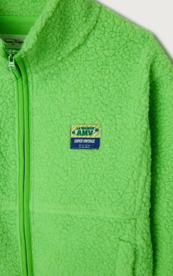 Jacket Hoktown Melange Fluorescent Green Kids American Vintage Jackets and Coats Jacket Hoktown Melange Fluorescent Green Kids American Vintage Jackets and Coats