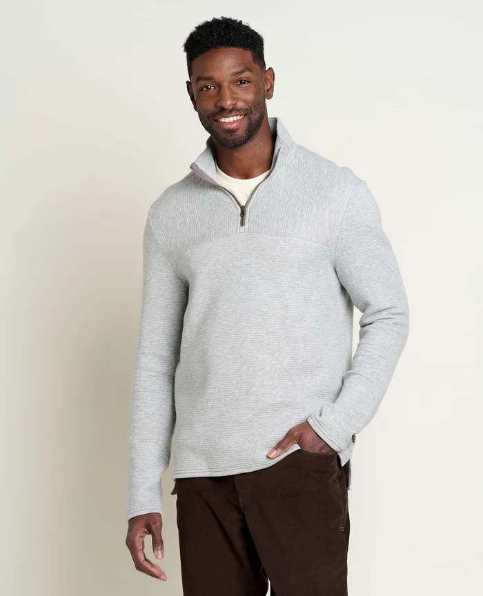 Jackets and Layers Moonwake 14 Zip Pullover Heather Grey 8211 ToadandCo Men8217s
