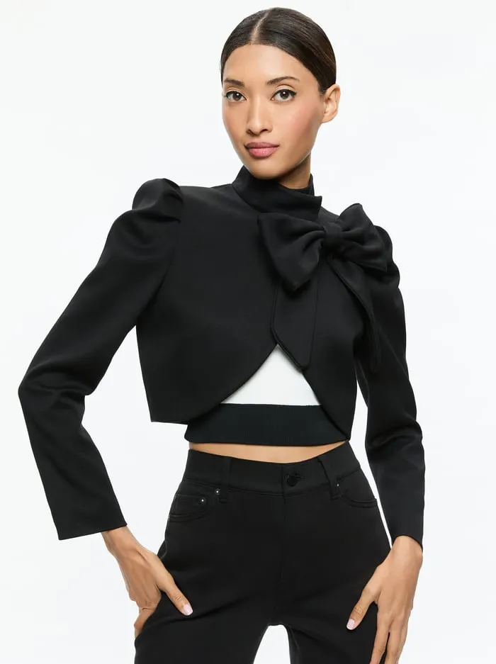 Jackets Coats Women Alice Olivia Addison Bow Jacket Blackblack