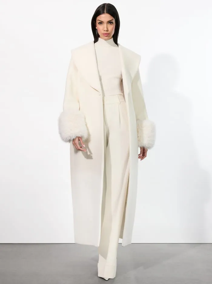 Jackets Coats Women Alice Olivia Marcelene Maxi Coat Off White
