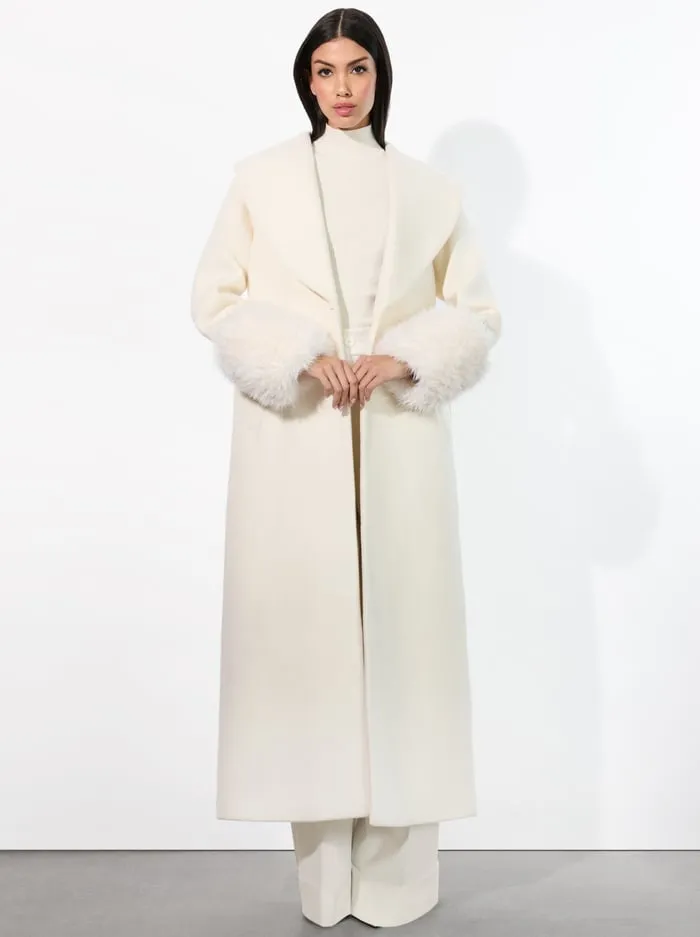 Jackets Coats Women Alice Olivia Marcelene Maxi Coat Off White