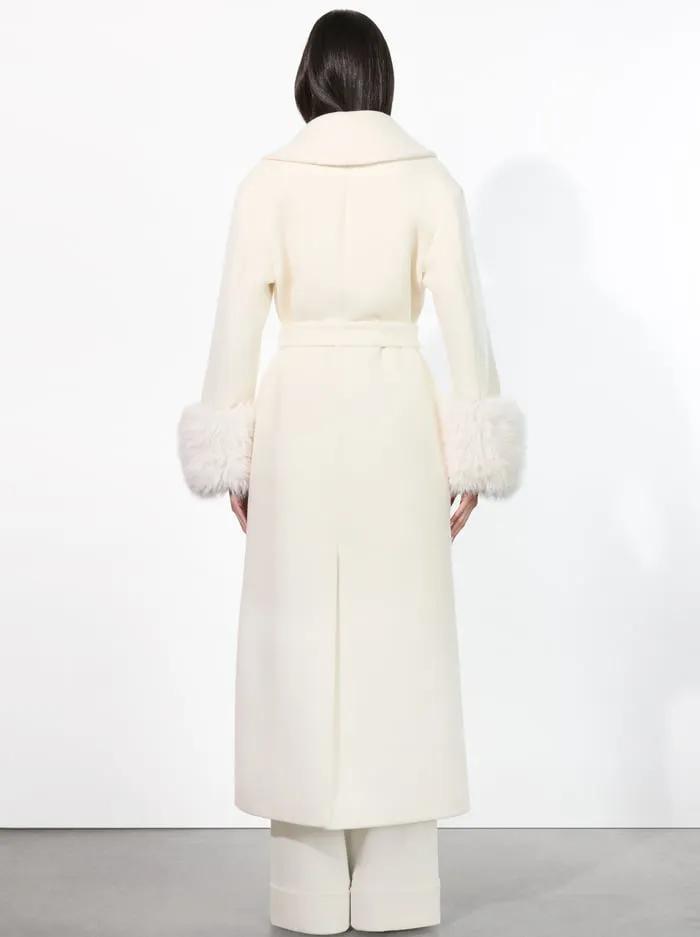 Jackets Coats Women Alice Olivia Marcelene Maxi Coat Off White