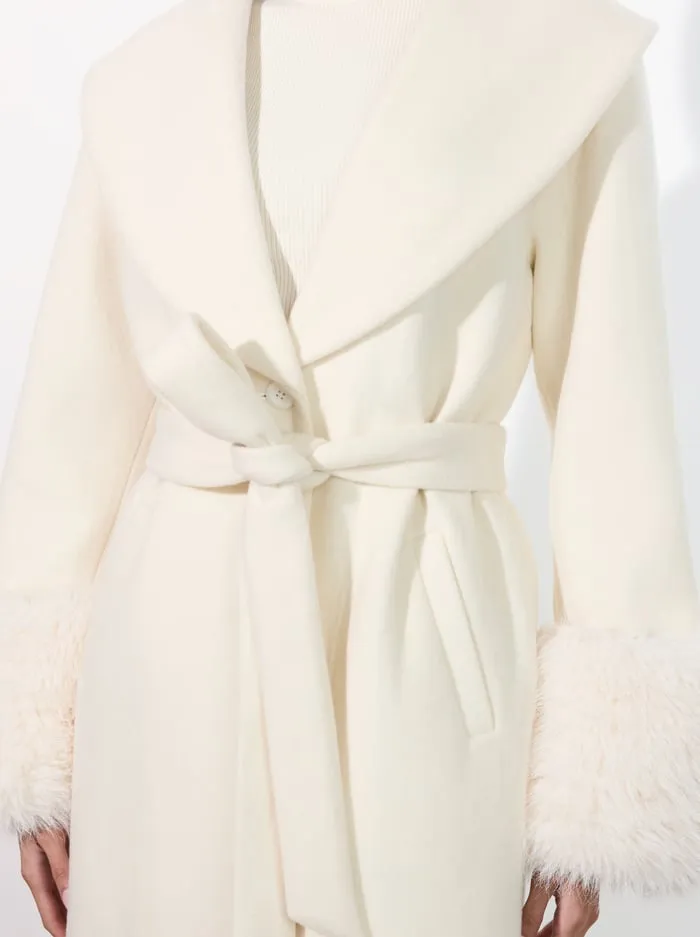 Jackets Coats Women Alice Olivia Marcelene Maxi Coat Off White