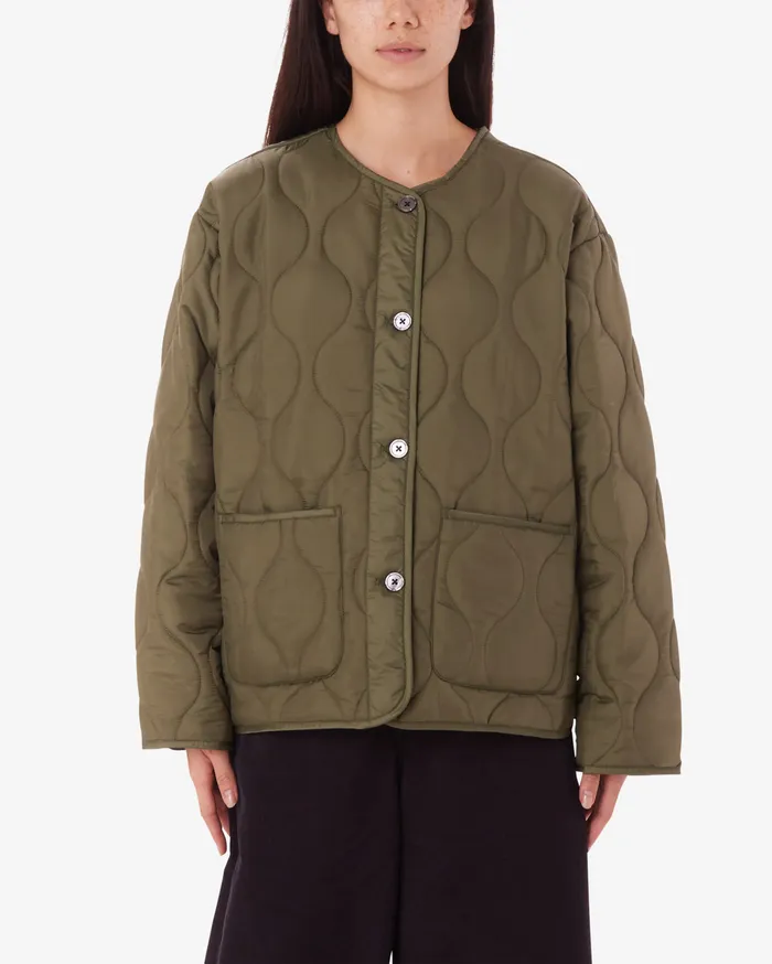 JACKETS OBEY Clothing Women EDEN LINER JACKET Light Army