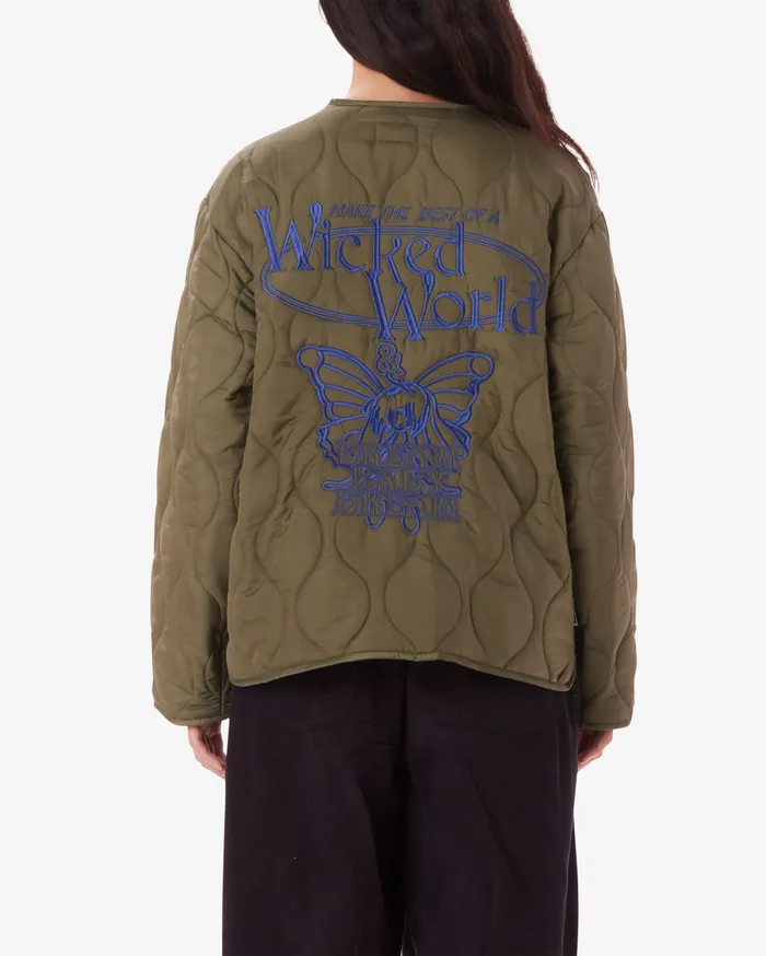 JACKETS OBEY Clothing Women EDEN LINER JACKET Light Army