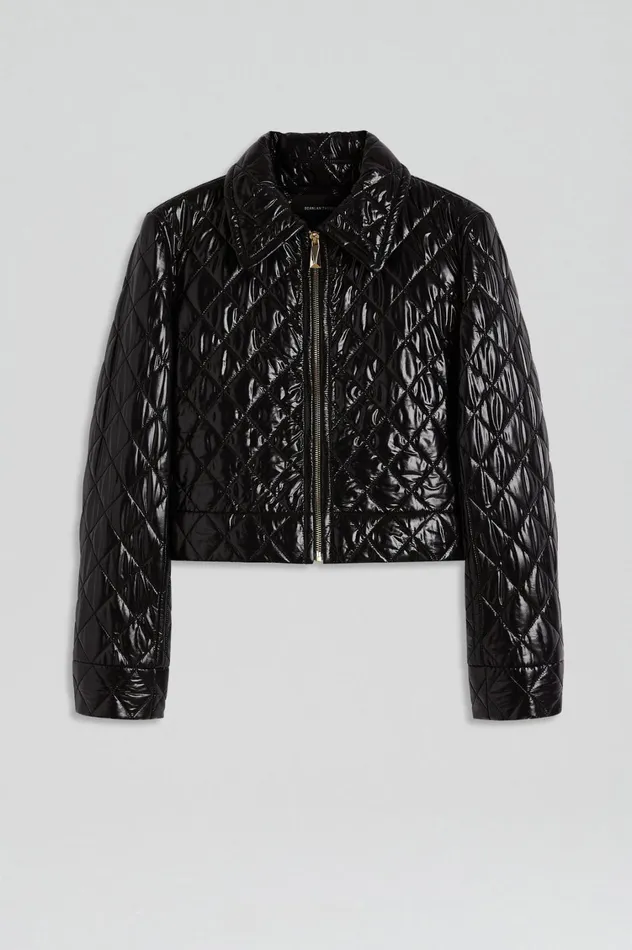 Jackets Women Scanlan Theodore QUILTED JACKET Black Jackets Women Scanlan Theodore QUILTED JACKET Black