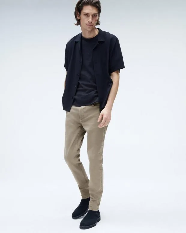 Jeans Men Rag and Bone Fit 2 Slim Fit Jean Aero Stretch Denim Dark Taupe