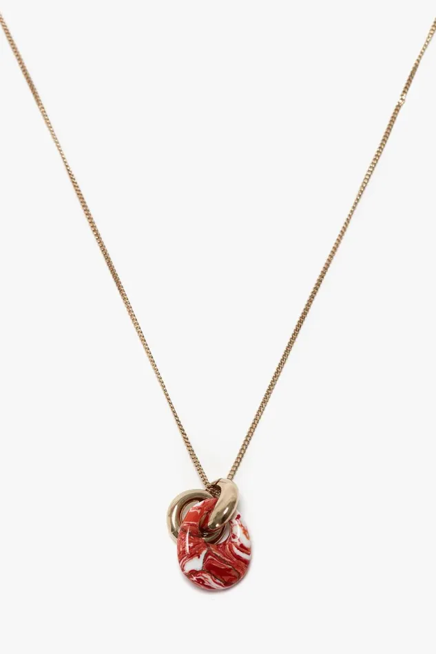 Jewellery Women Victoria Beckham Exclusive Resin Pendant Necklace In Light GoldOrange Jewellery Women Victoria Beckham Exclusive Resin Pendant Necklace In Light GoldOrange