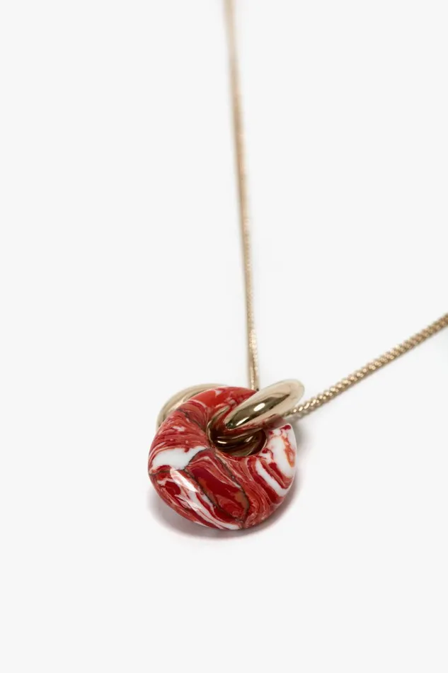 Jewellery Women Victoria Beckham Exclusive Resin Pendant Necklace In Light GoldOrange Jewellery Women Victoria Beckham Exclusive Resin Pendant Necklace In Light GoldOrange