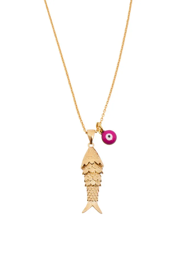 Jewelry Women LoveShackFancy Hypso Fish And Eyes Necklace Multi